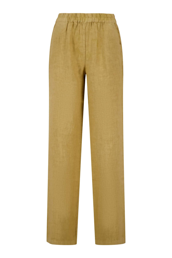 zusss linnen broek recht model taupe