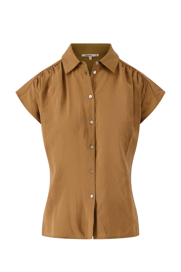 Zusss Modal Blouse Mouwloos Camel