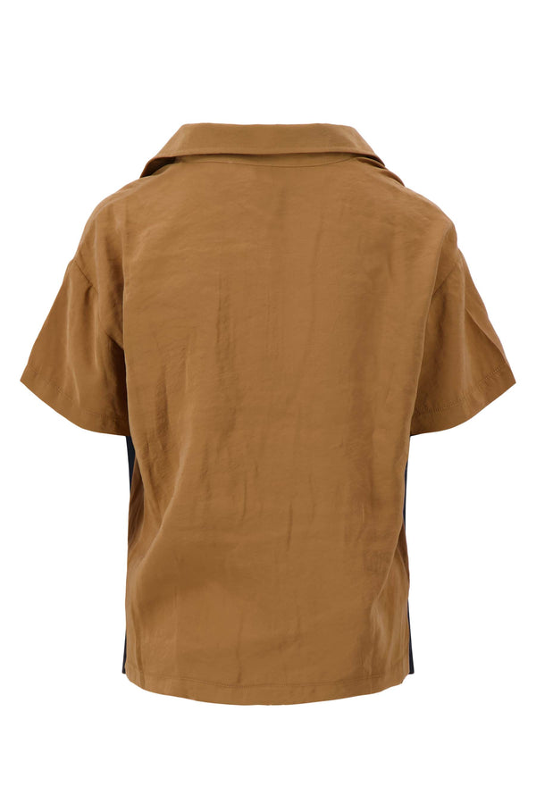 Zusss Modal Top Korte Mouw Camel