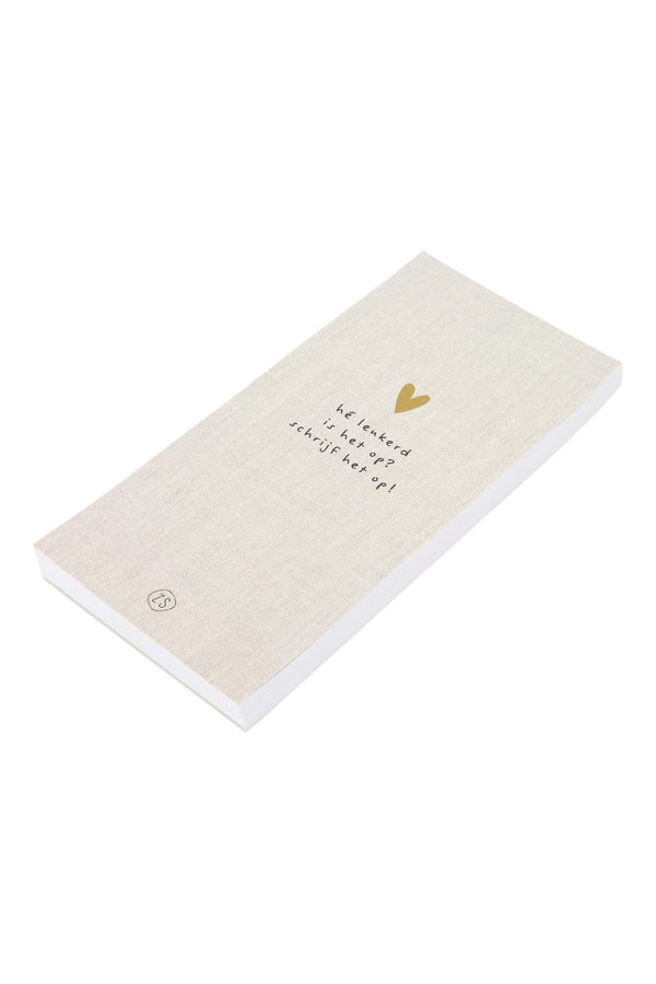 Zusss Notitieblok Boodschappen Linnen Naturel