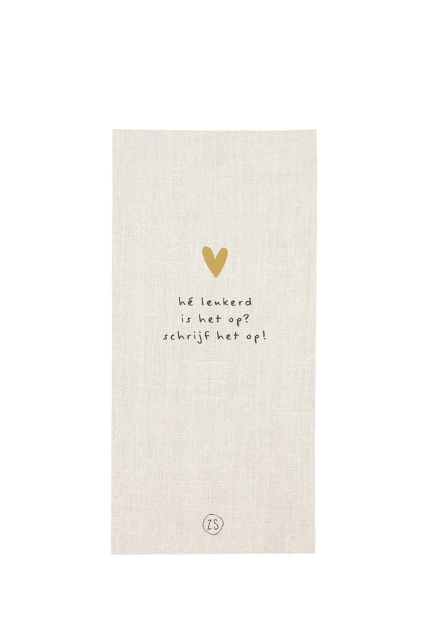 zusss notitieblok boodschappen linnen naturel