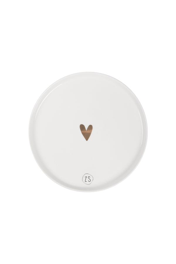 zusss ontbijtbord goud hartje wit