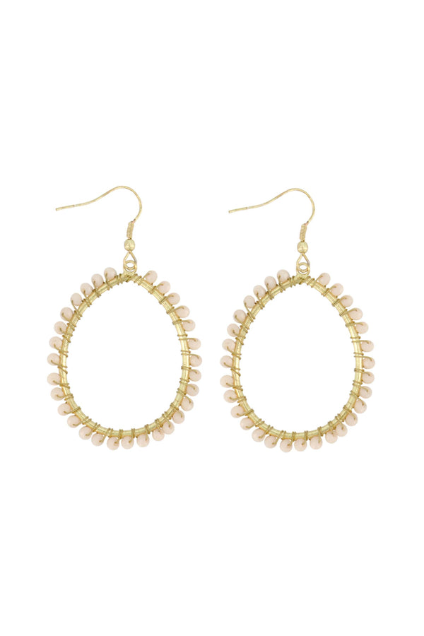 zusss oorbel hanger ovaal met kraal kit / goud