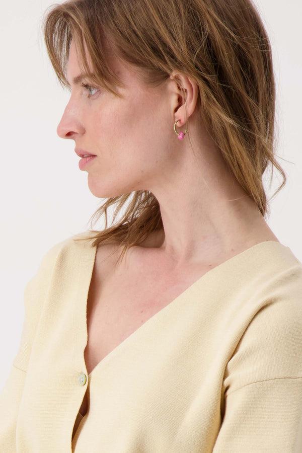 Zusss Oorringen Met Rondje Fel Roze