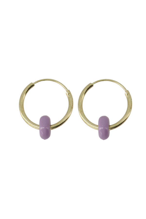 zusss oorringen met rondje lila