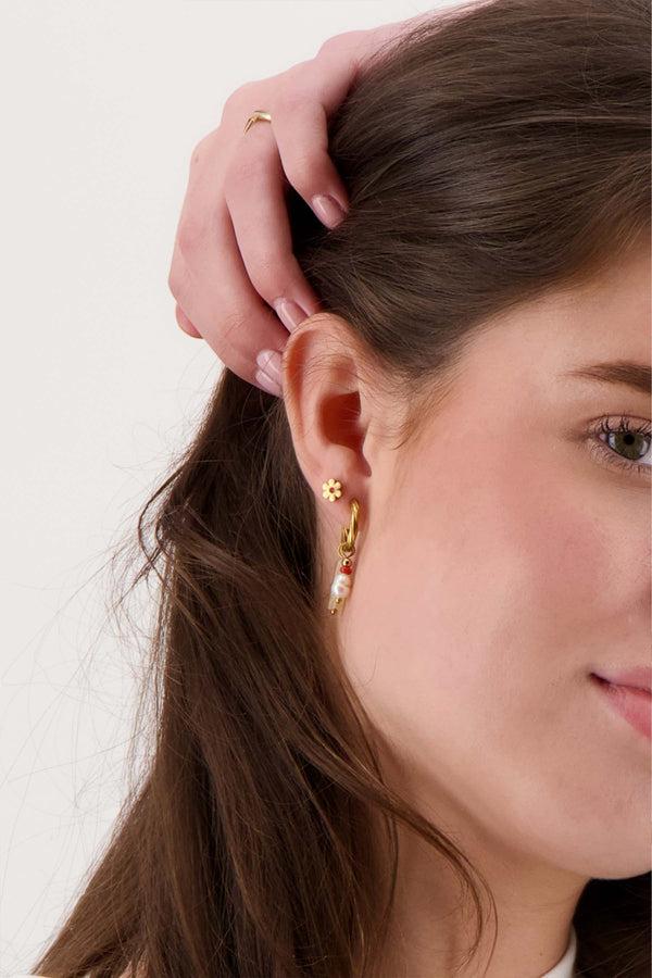 Zusss Oorsteker Bloemvorm Goud