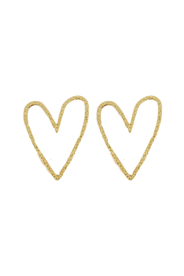 Zusss Oorsteker In Open Hart Vorm Goud