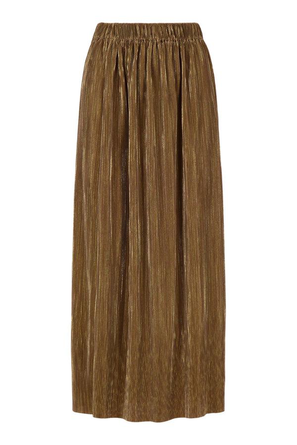 Zusss Plisse Rok Champagne Goud