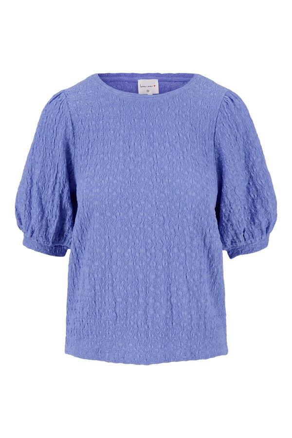 Zusss Pofmouw Top Van Crinkle Stof Lavenderblauw