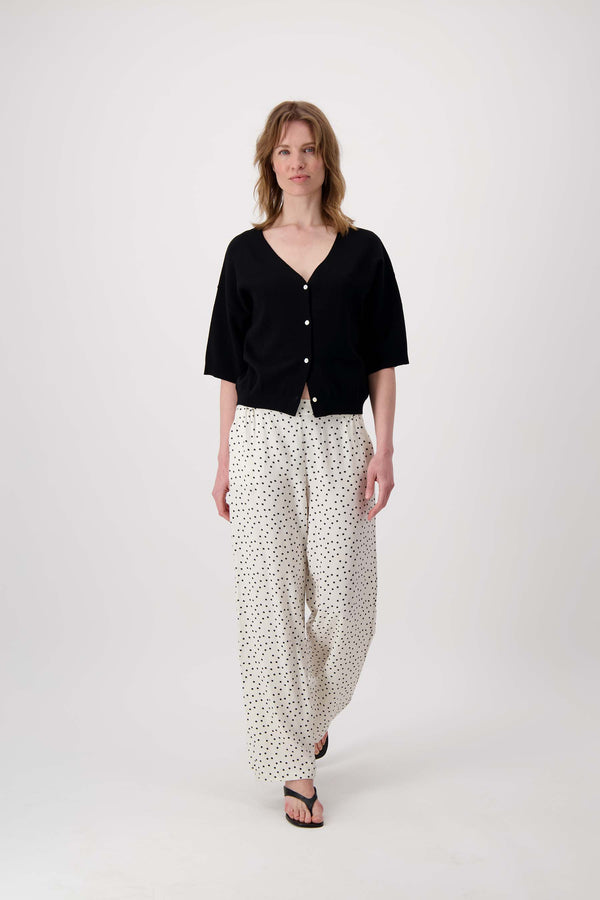 zusss polkadot broek off white / zwart