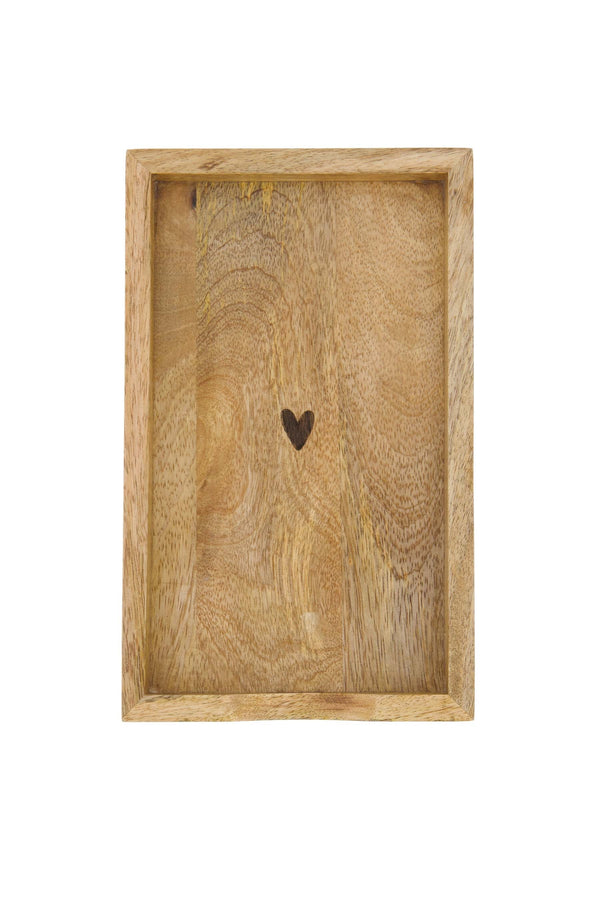 zusss servethouder hout hartje 11x20cm naturel