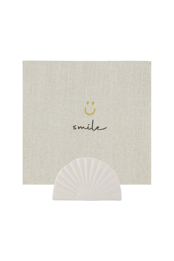 Zusss Servethouder Keramiek Zon Wit