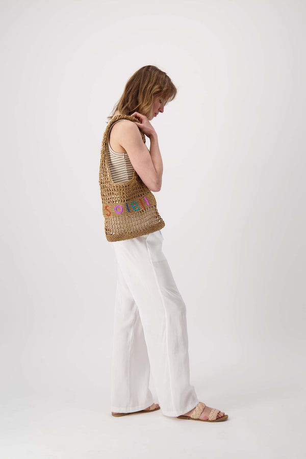 zusss shopper met borduur soleil multicolor