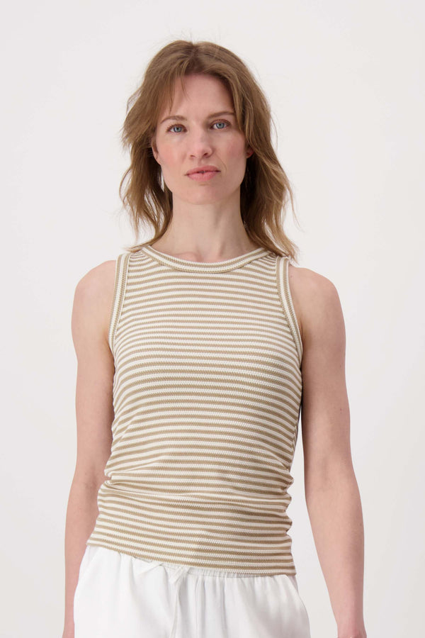 Zusss Singlet Van Crochet Stof Sahara / Wit