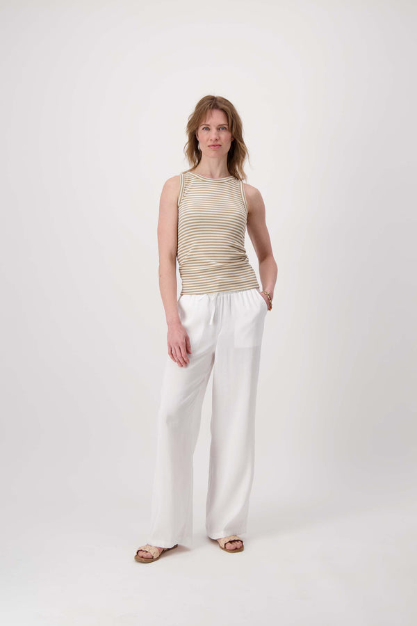 Zusss Singlet Van Crochet Stof Sahara / Wit