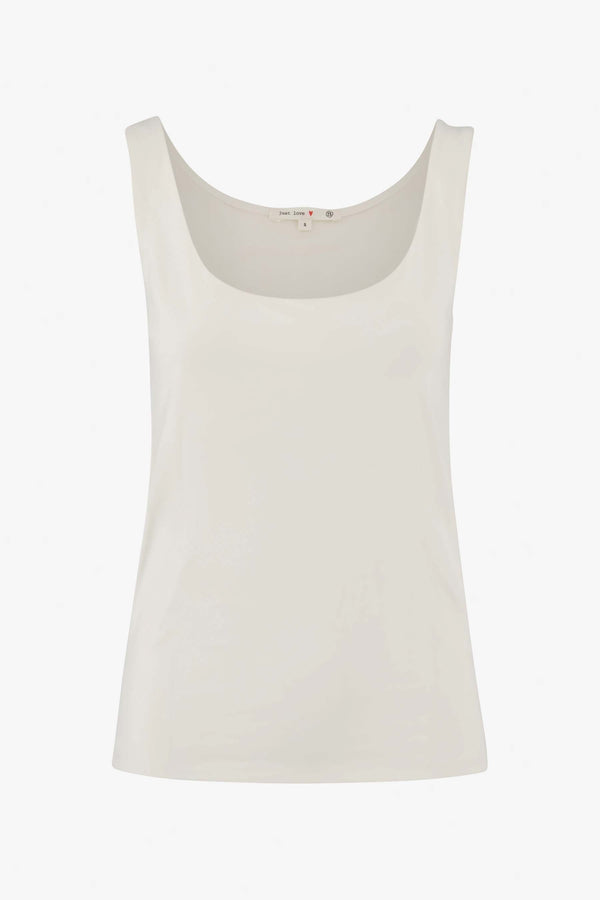 Zusss Singlet Van Polyamide Stof Off White