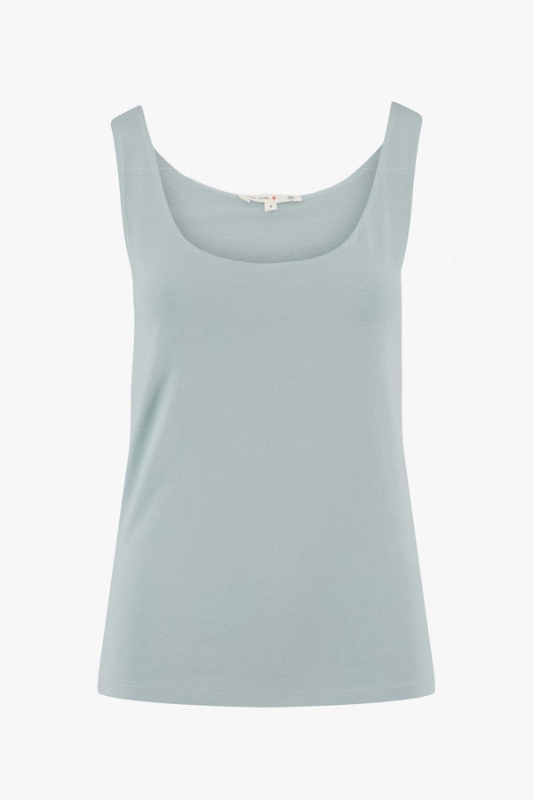 Zusss Singlet Van Polyamide Stof Vergrijsd Blauw