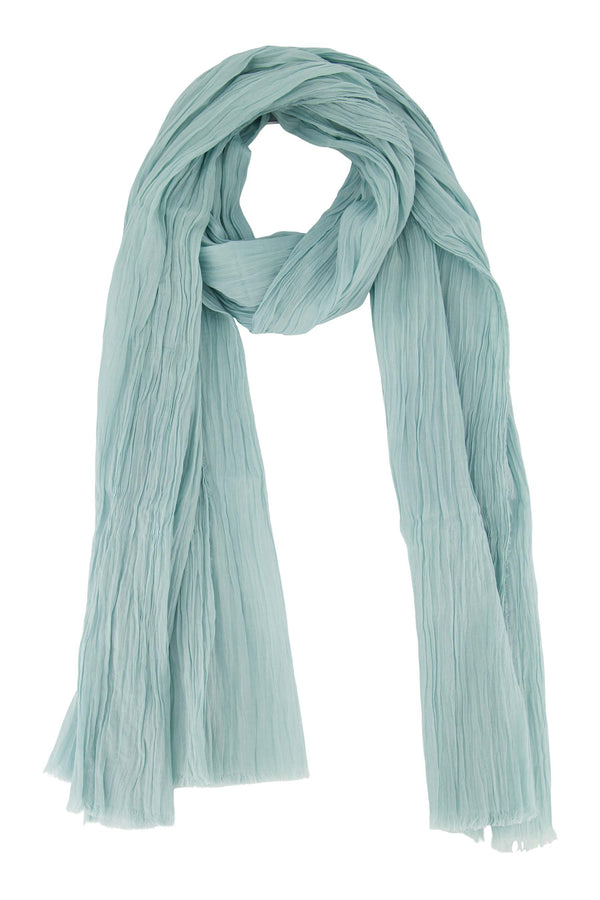 zusss sjaal in crincle voile grijsblauw