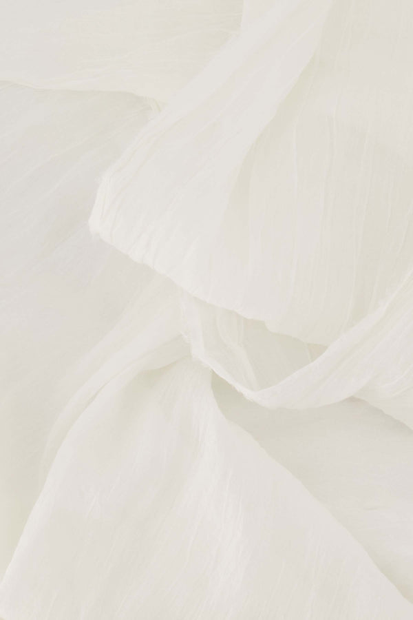Zusss Sjaal In Crincle Voile Off White