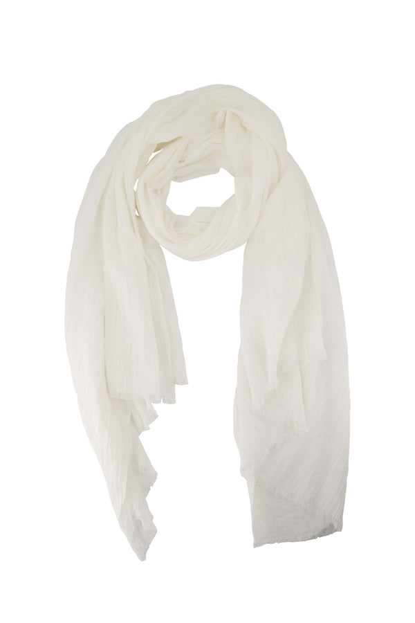 zusss sjaal in crincle voile off white