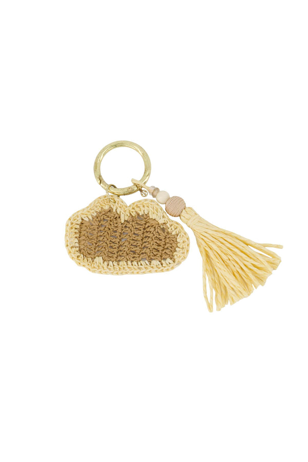 zusss sleutelhanger wolkje naturel