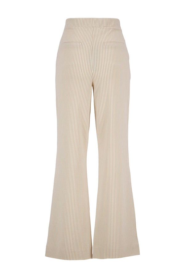 Zusss Streep Broek Wijd Model Off White / Ecru
