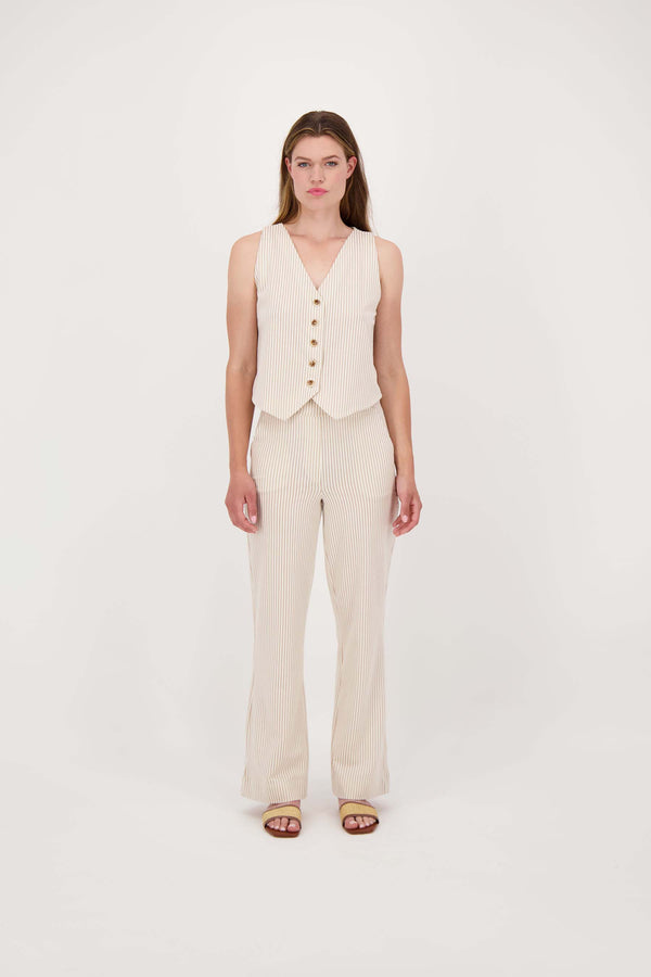 zusss streep broek wijd model off white / ecru