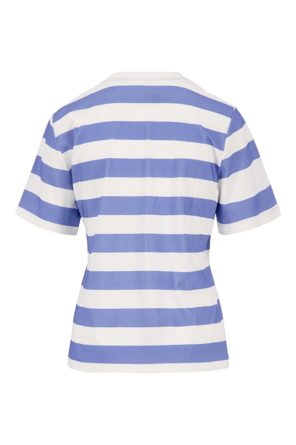 Zusss Streep T-shirt Lavenderblauw / White