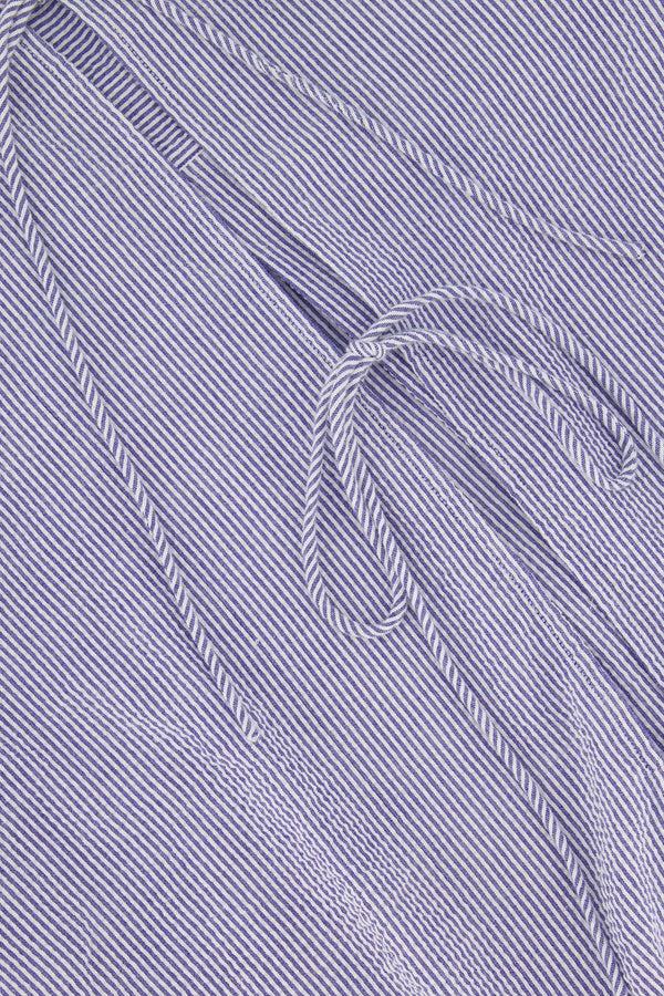 Zusss Strik Blousejasje Gestreept Wit / Donkerblauw