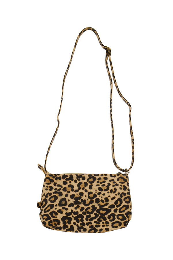 zusss suedine schoudertas panterprint sahara / zwart