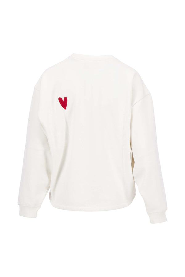 zusss sweater met borduur hart wit