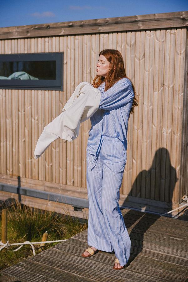 Zusss Sweater Met Borduur Klaver Wit