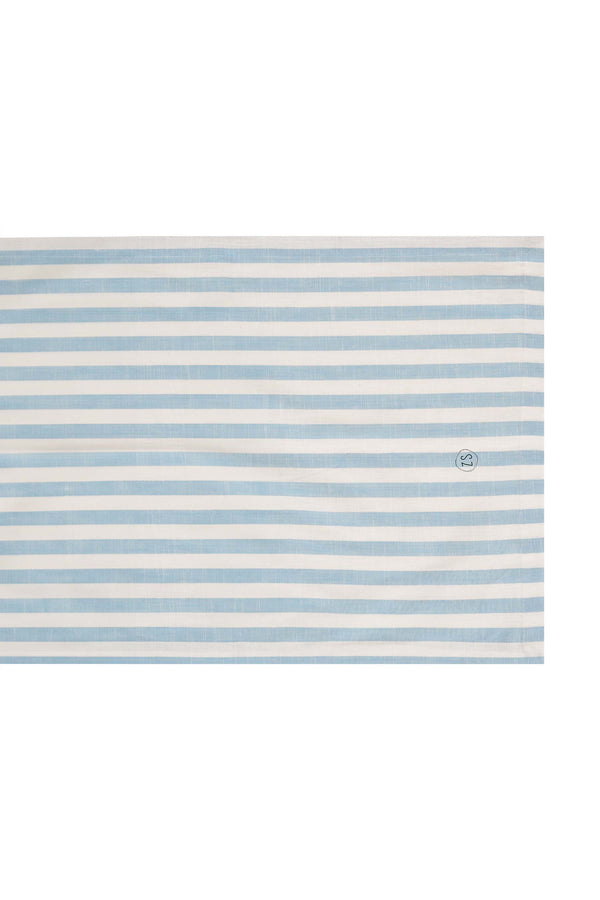 zusss tafelloper 300x50cm blauw / wit