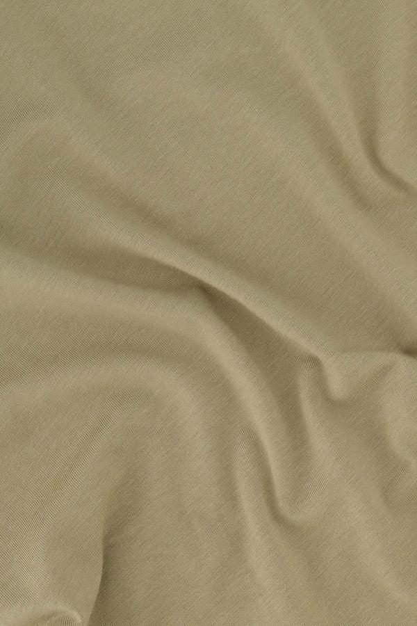 Zusss Top Met Schouder Detail Strik Kaki