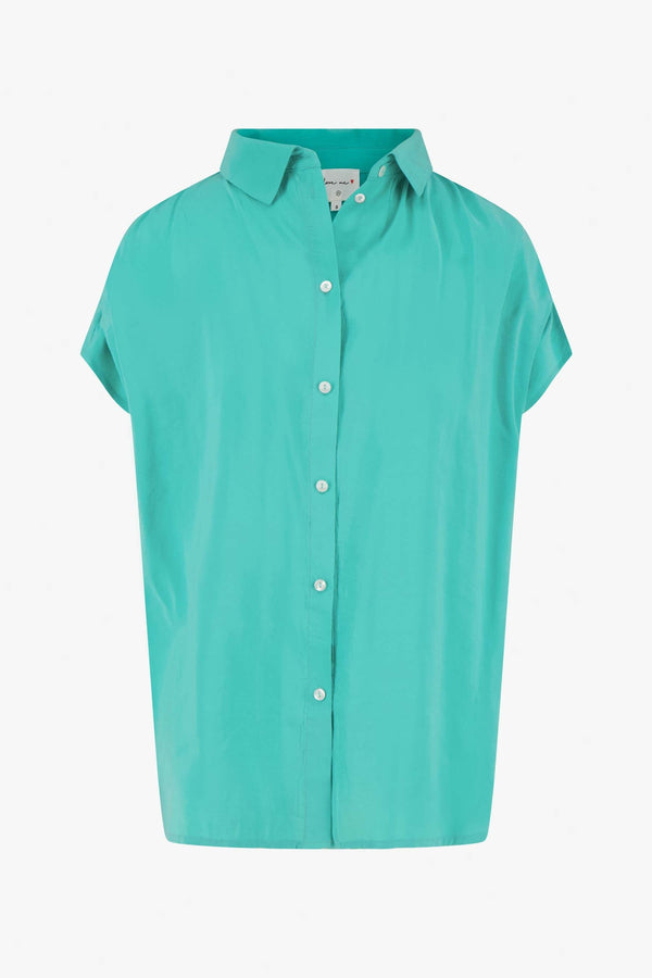 Zusss Top Van Modal Stof Turquoise