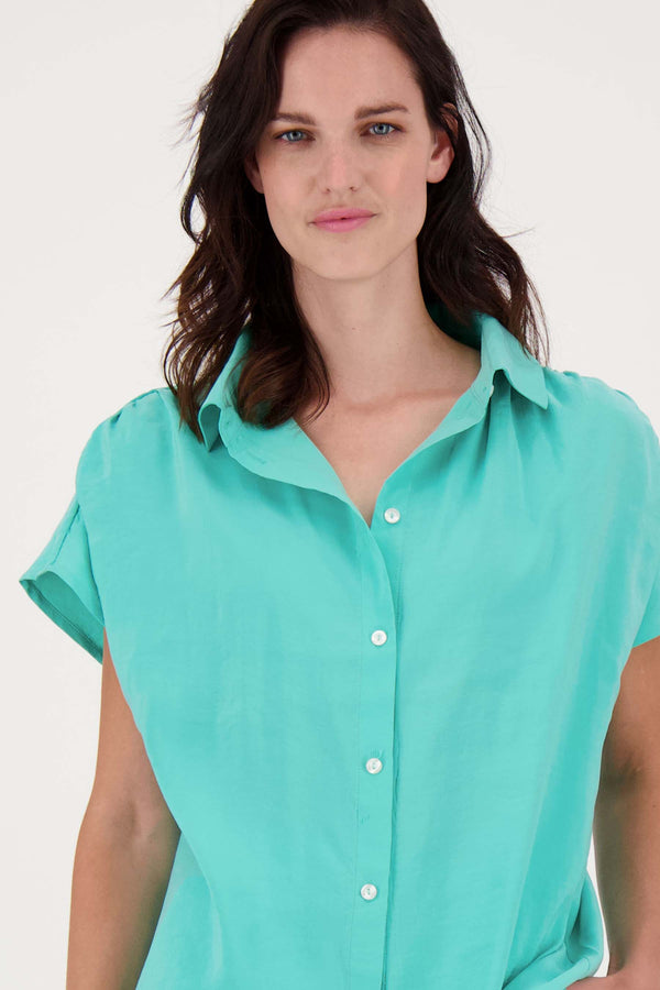 zusss top van modal stof turquoise