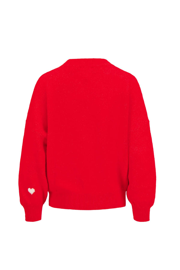 Zusss Trui Met Hartje Detail Rood