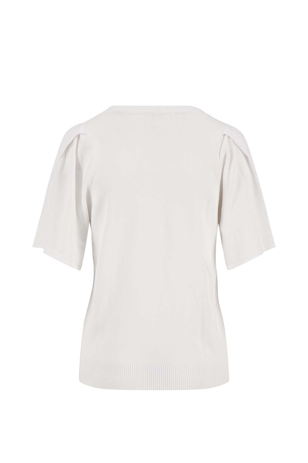 Zusss Trui Met Vlindermouw Wit