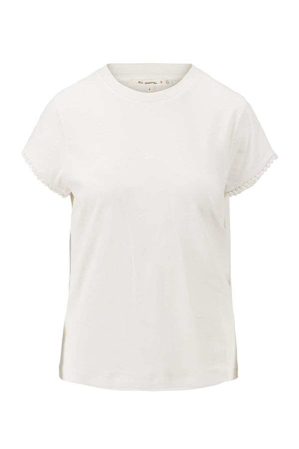 zusss tshirt met haak detail op mouwen wit