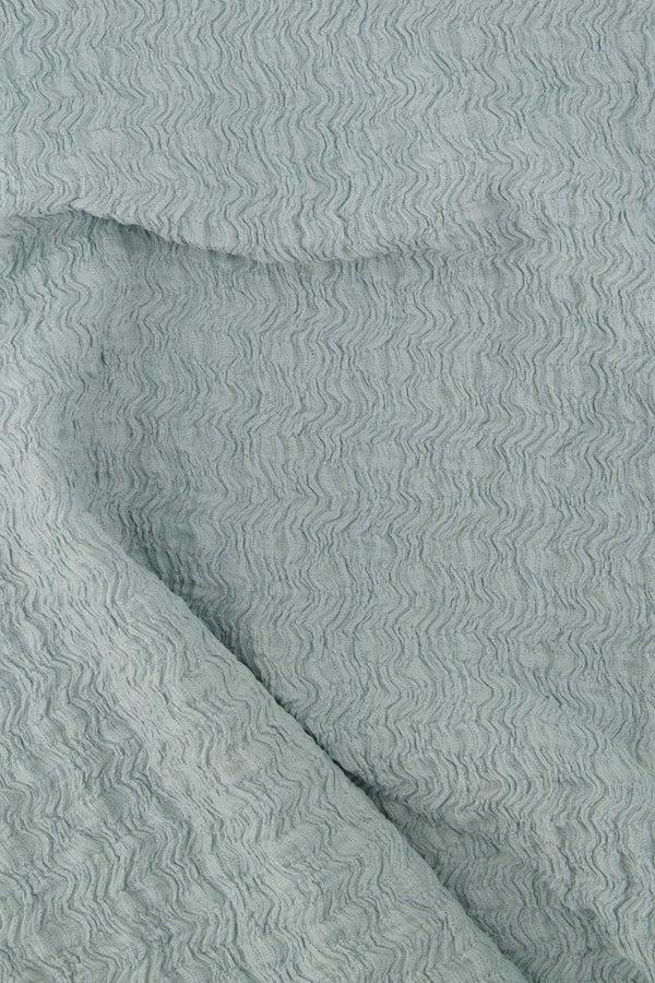 Zusss V Hals Top Van Crinkle Stof Vergrijsd Blauw