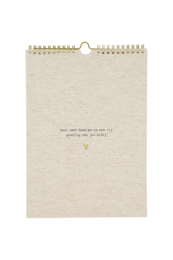 zusss verjaardagskalender linnen naturel