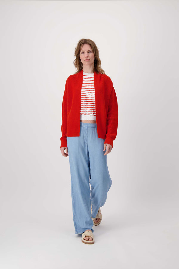 Zusss Vest Rib Oranjerood