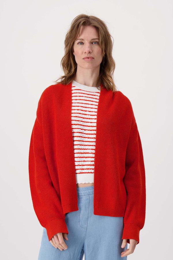 zusss vest rib oranjerood