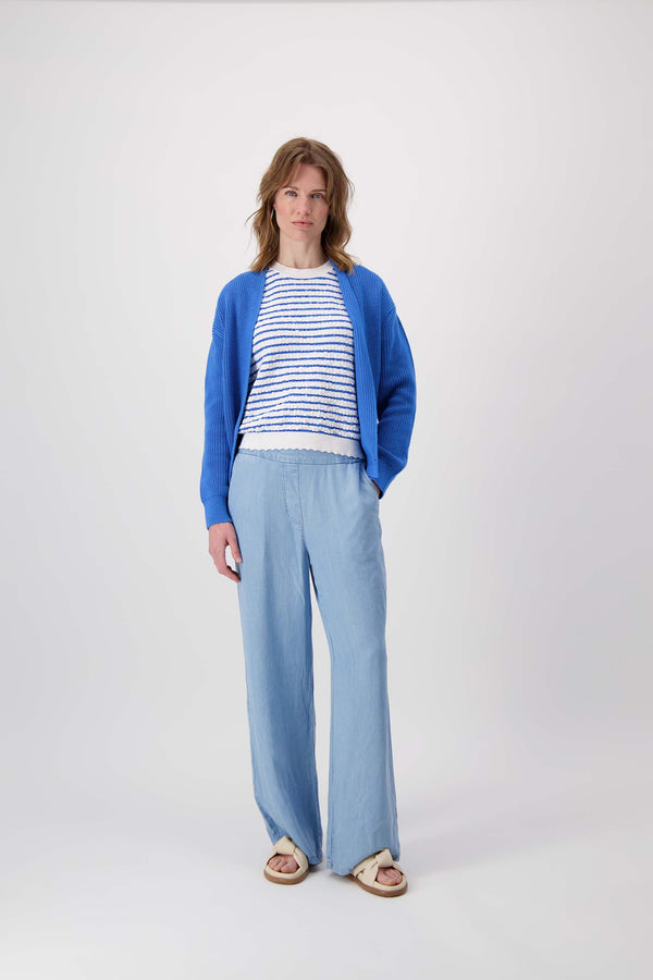 Zusss Vest Rib Zomerblauw