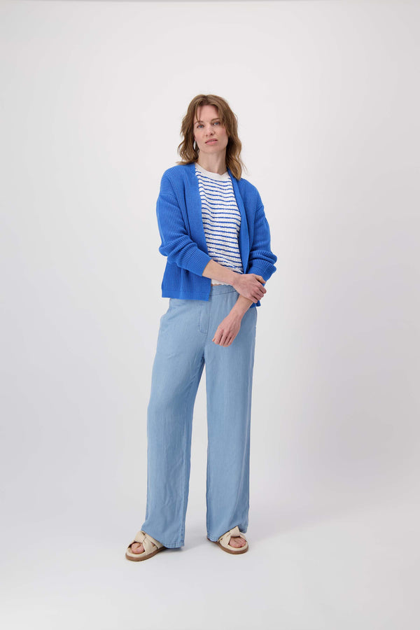 Zusss Vest Rib Zomerblauw