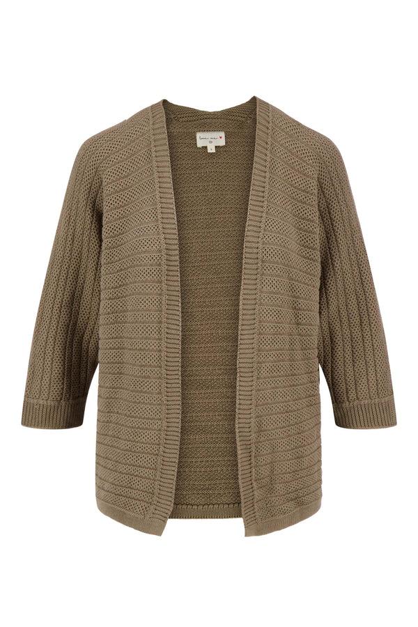 Zusss Vest Structuur Steek Kaki