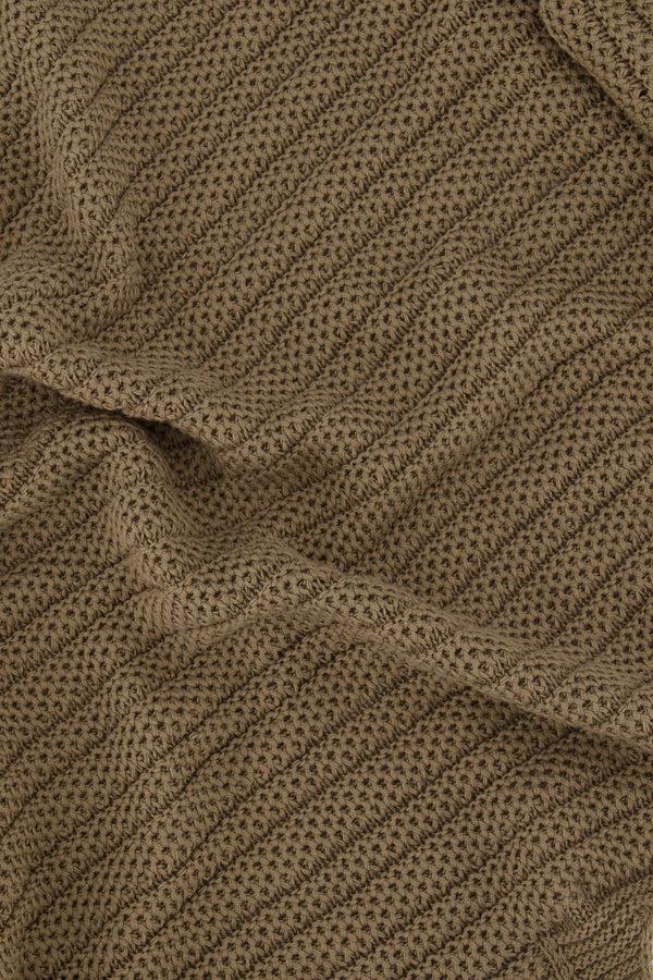 Zusss Vest Structuur Steek Kaki