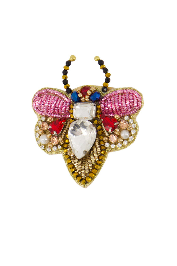 zusss vlinder broche lichtroze