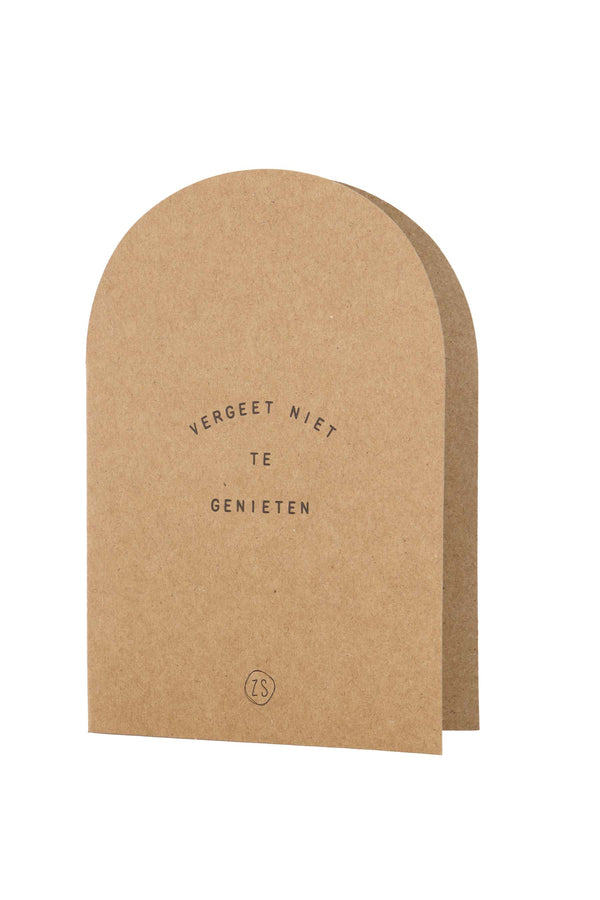 zusss wenskaart boog genieten kraft antracietgrijs