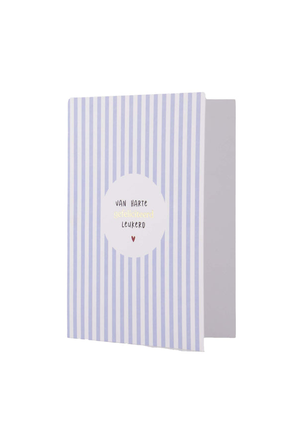 zusss wenskaart gefeliciteerd lieverd blauw / wit